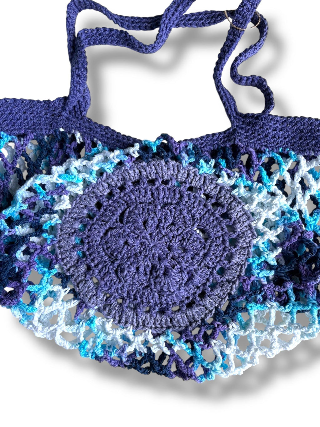 Cotton Market Bag with Flower Motif