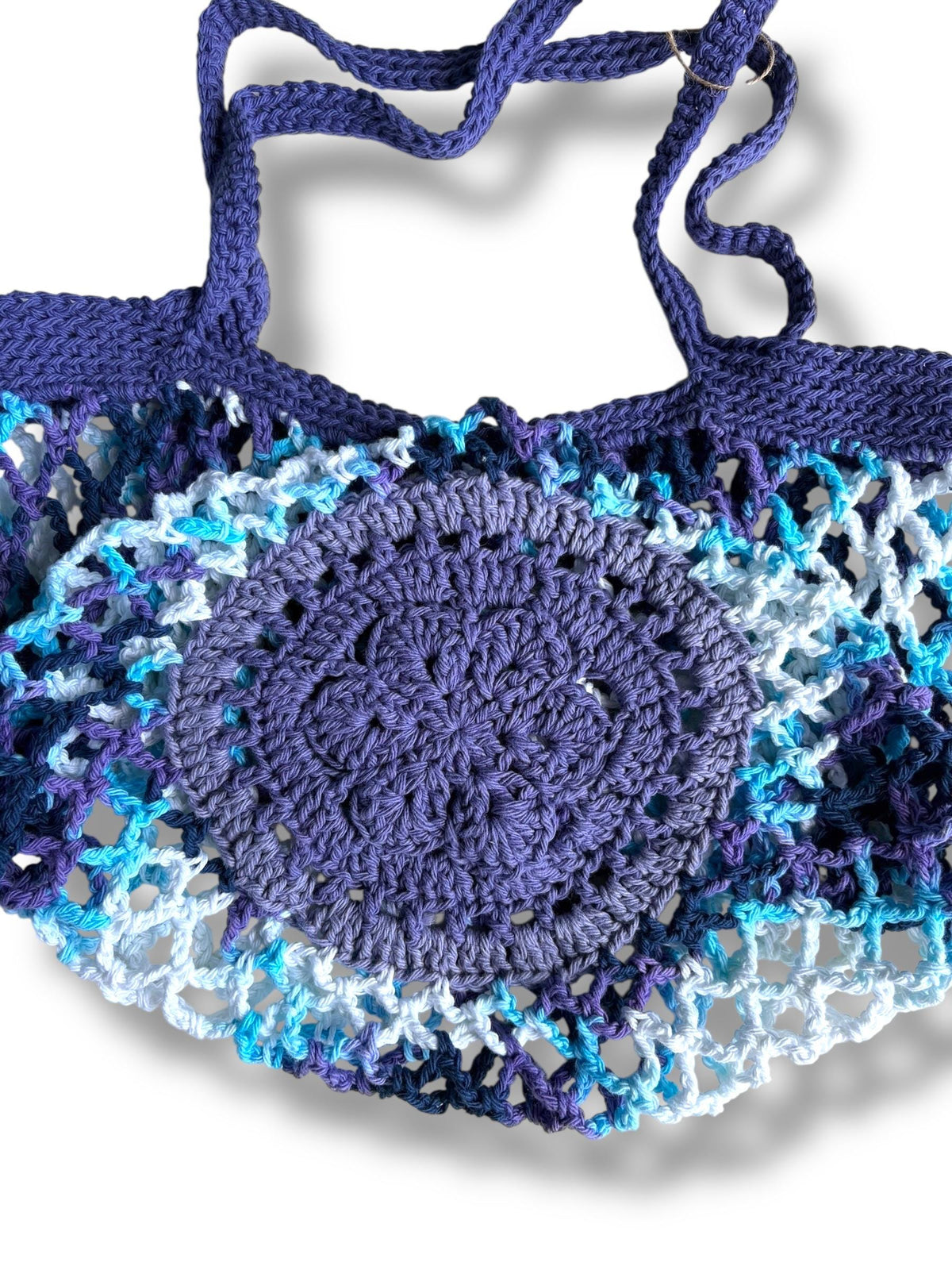 Cotton Market Bag with Flower Motif